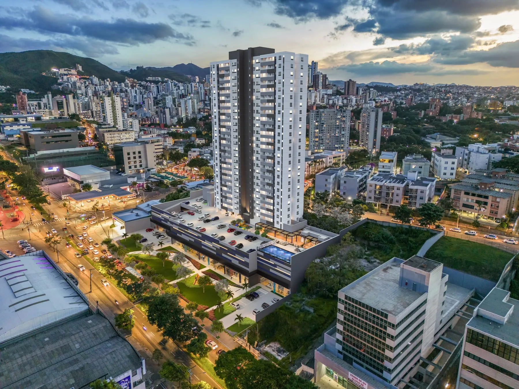 Vista aérea e Plaza Brizze